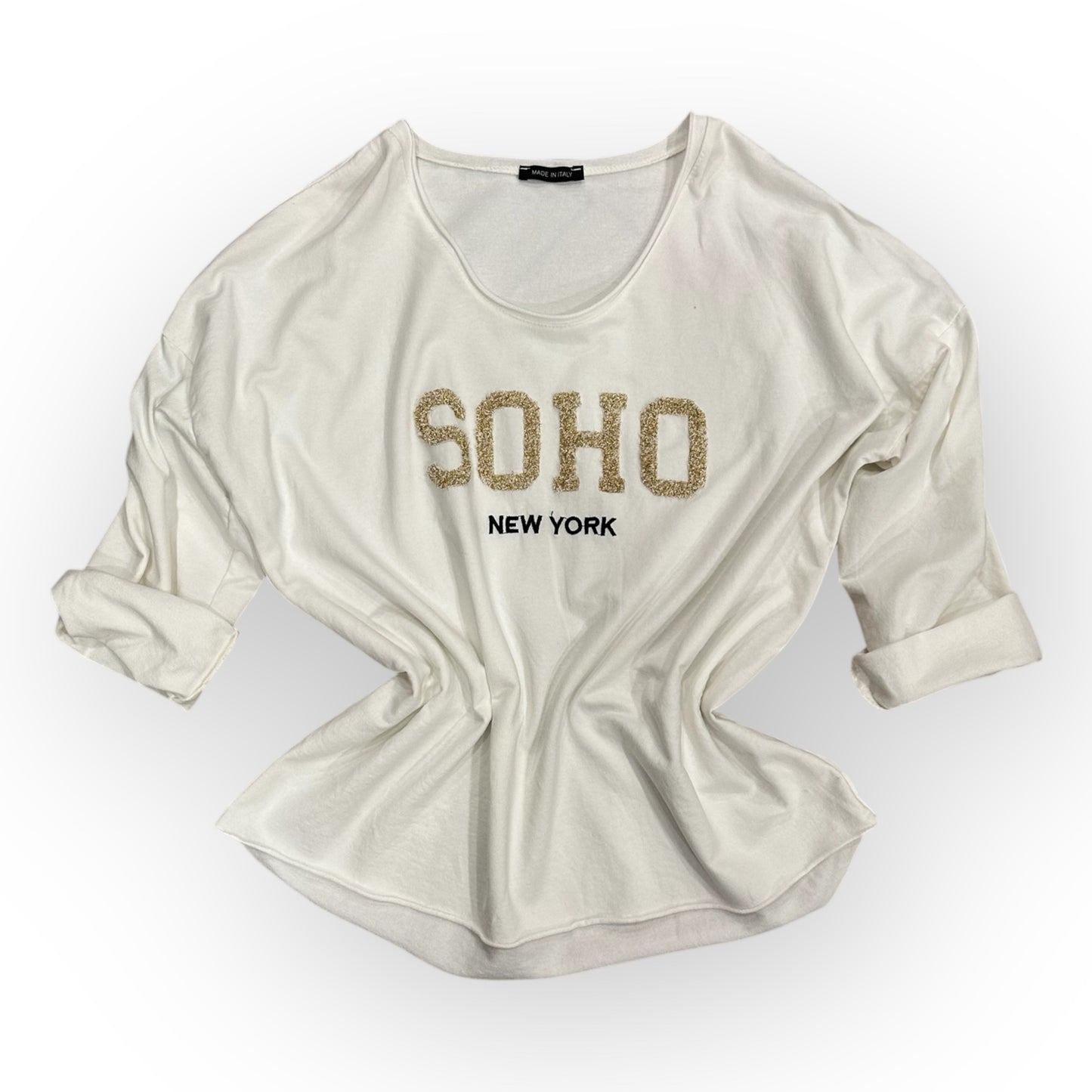 Bawełniana bluzka SOHO / ŚMIETANKOWA