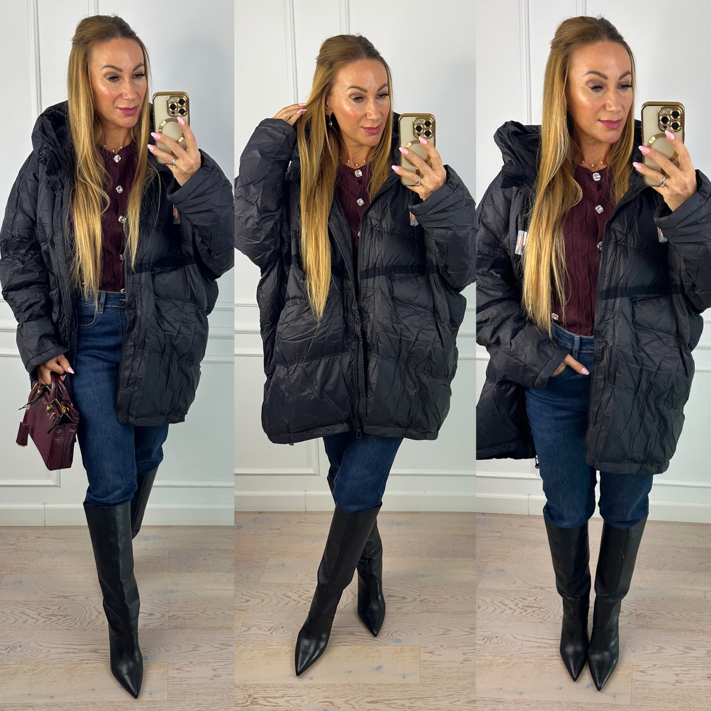 Kurtka puchowa ADRI / CZARNA