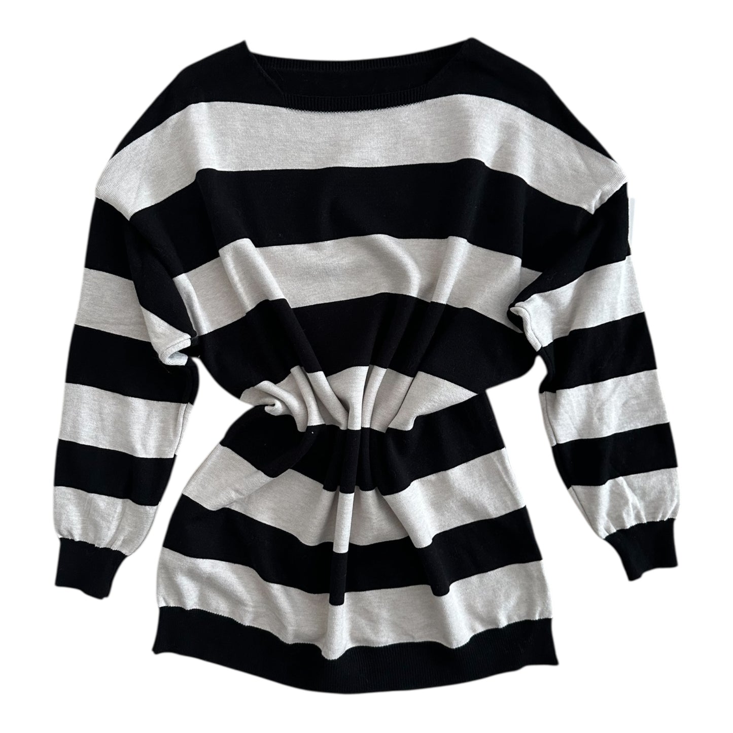 Sweter w pasy FILI / CZARNO-KREMOWY