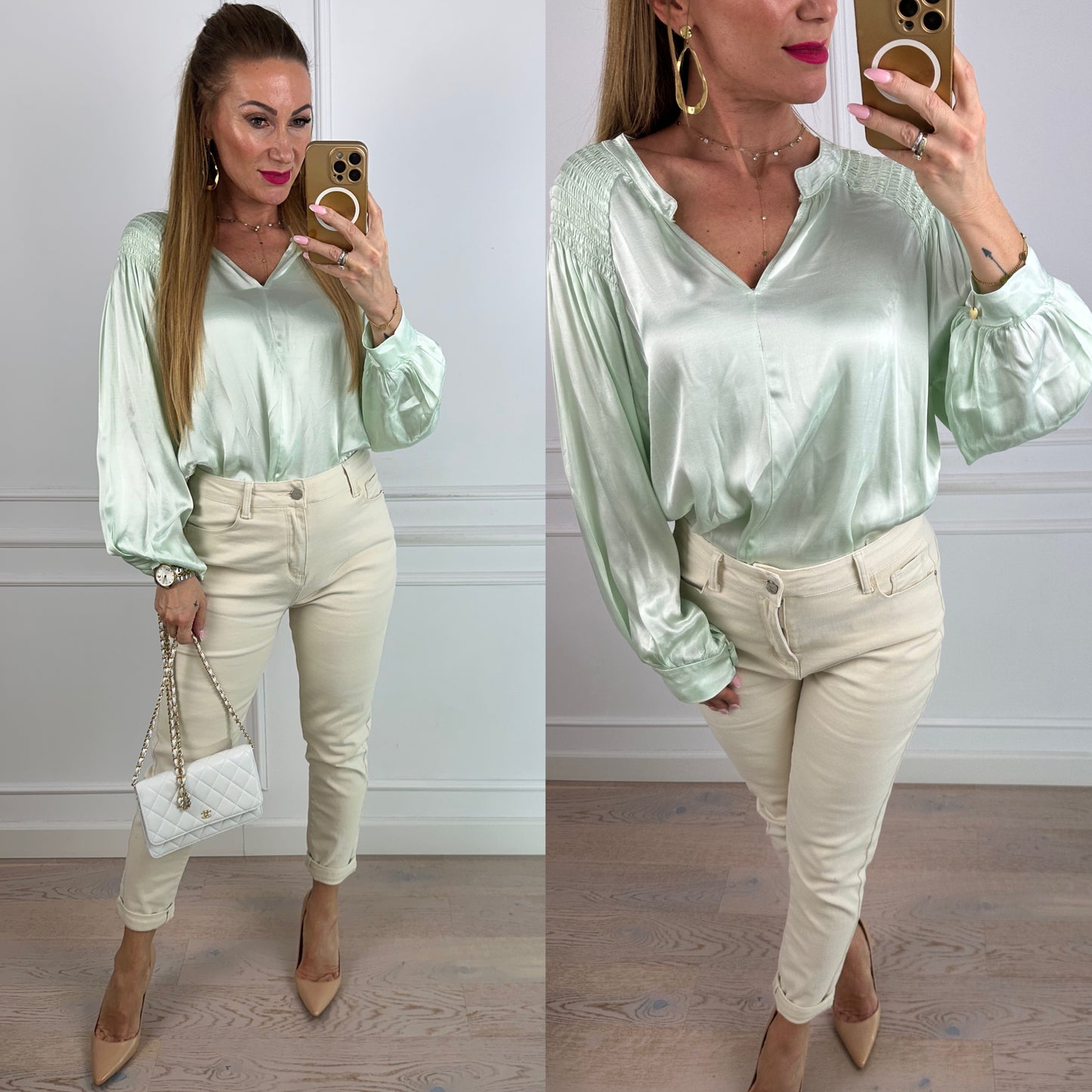 Bluzka z wiskozy ARIA / MINT