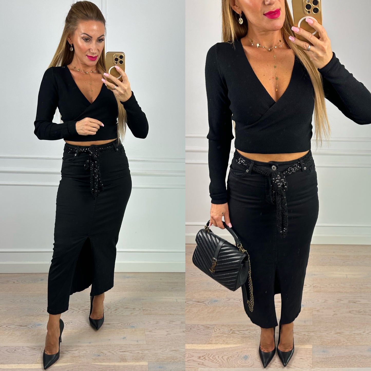 Spódnica z bawełny COSY / BLACK