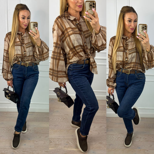 Bawełniana koszula GLORIA / CAMEL