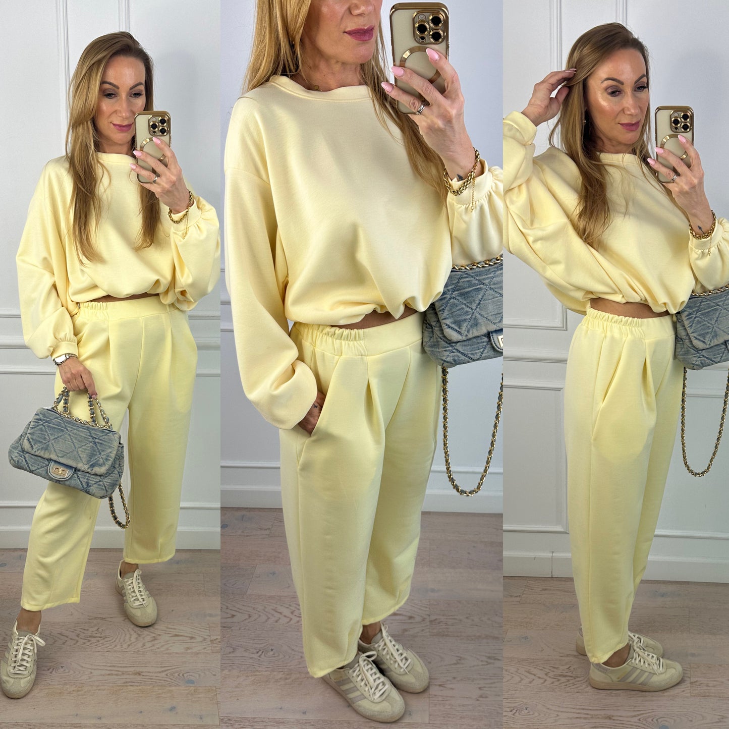 Bluza z marszczeniem CHITRA / ŻÓŁTA