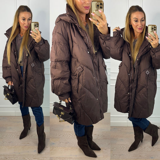 Kurtka puchowa LISA / CZEKOLADOWA