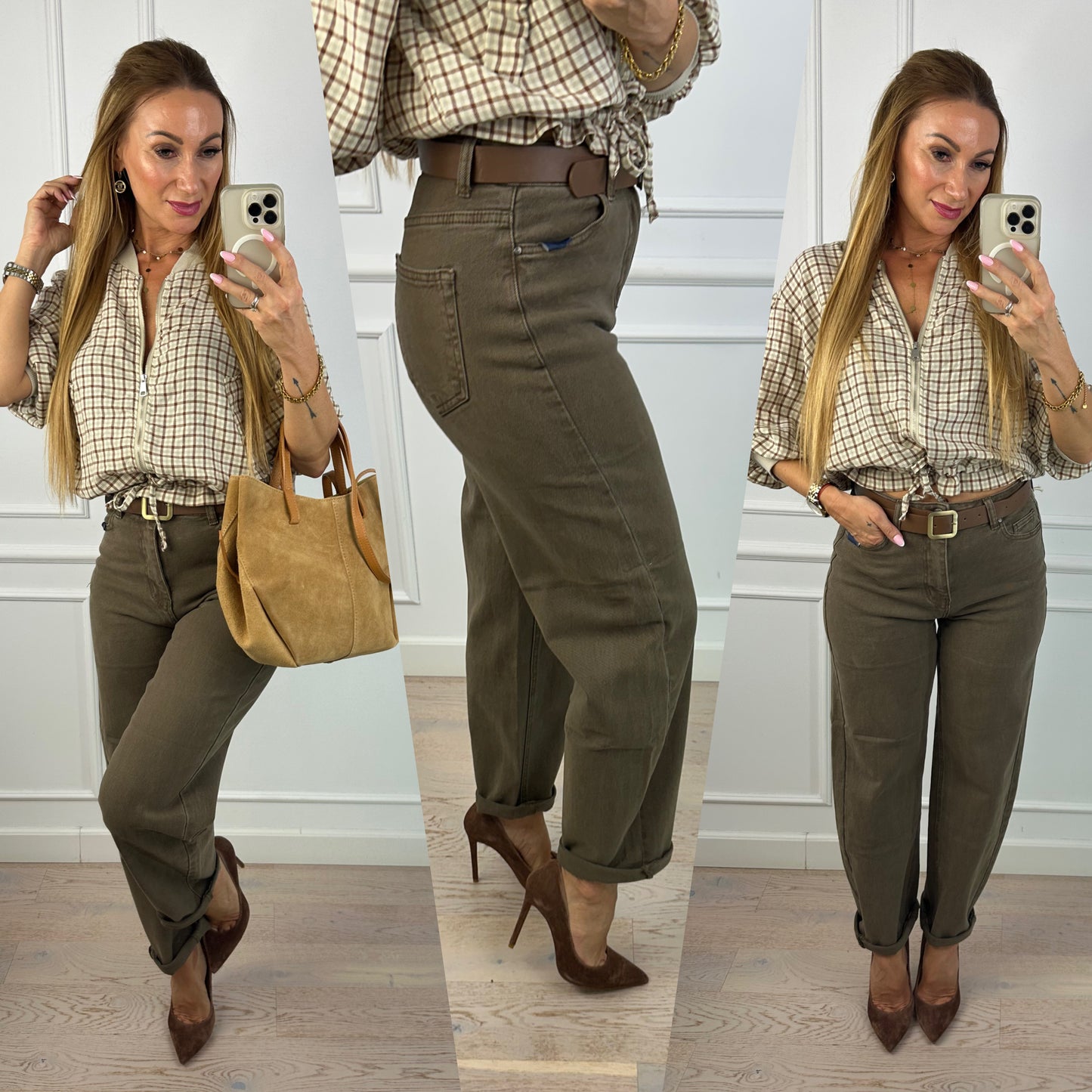 Spodnie BALLOON JEANS BUXTON / KHAKI