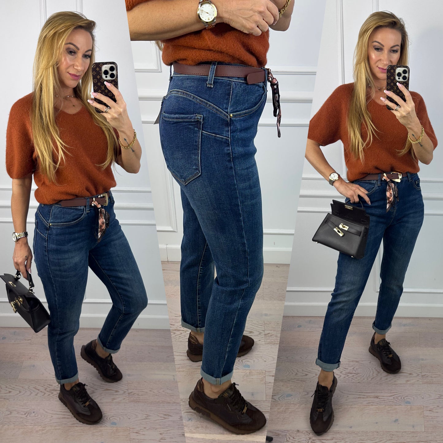 Jeansy MOM FIT LEVITT / NIEBIESKIE