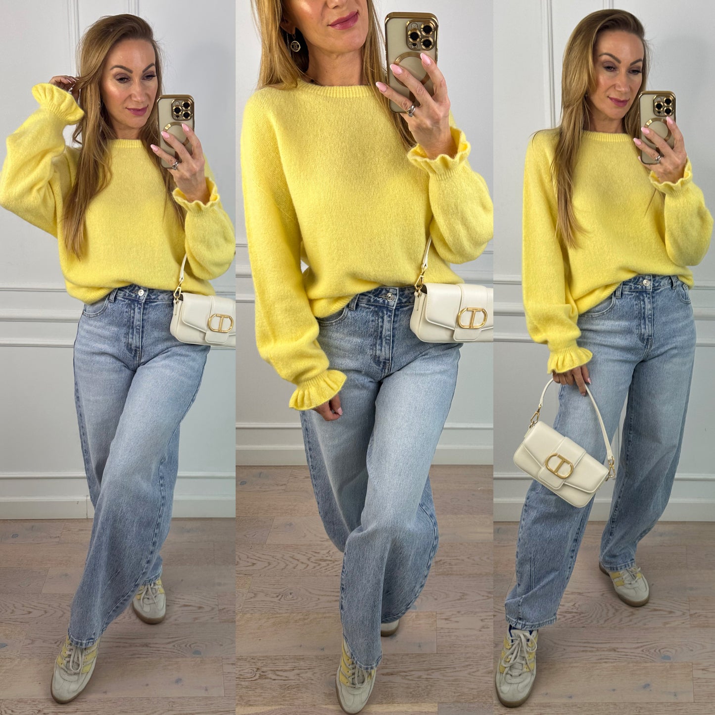 Sweter z alpaką LEDGER / ŻÓŁTY