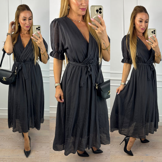 Sukienka z tencelem AURORA / GRANAFITOWA