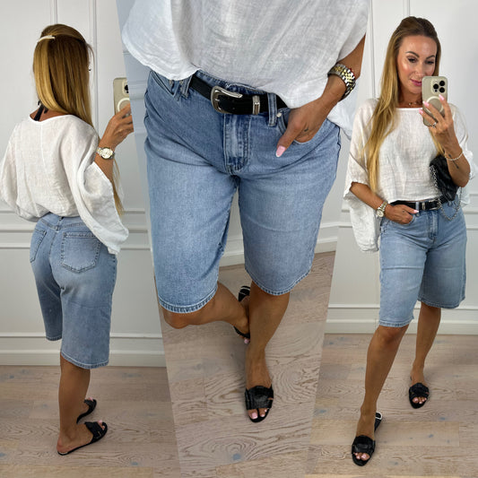 Spodnie BERMUDA DENIM BAGGY HERON / NIEBIESKIE