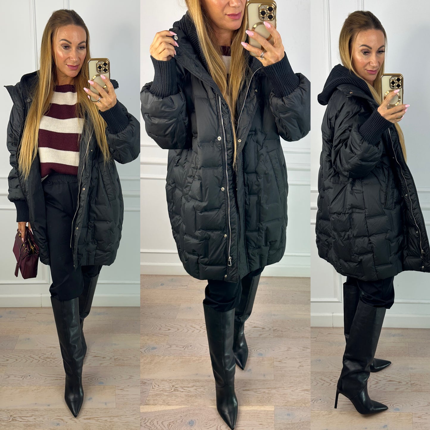 Puchowa kurtka ZANITA / CZARNA