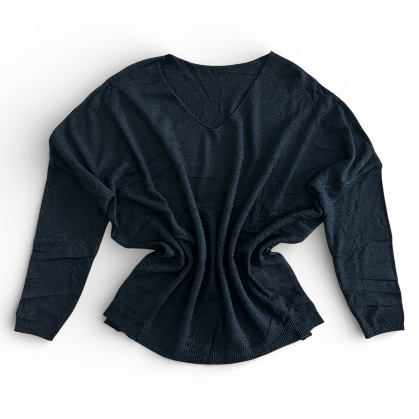 Dzianinowa bluzka HEDIMA / CZARNA