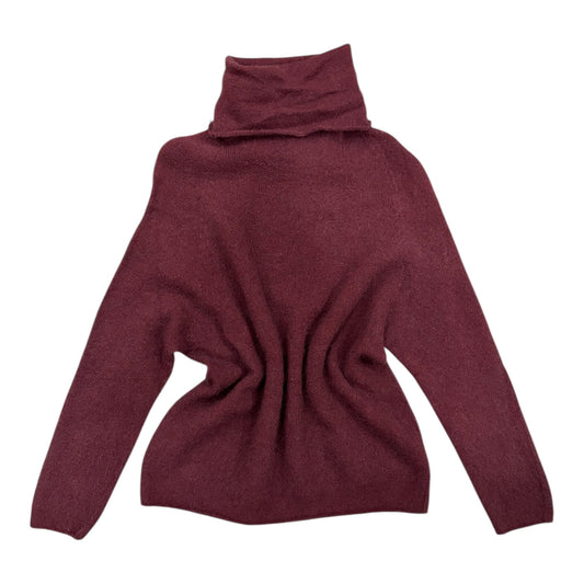 Sweter z alpaką MERYL / BORDOWY