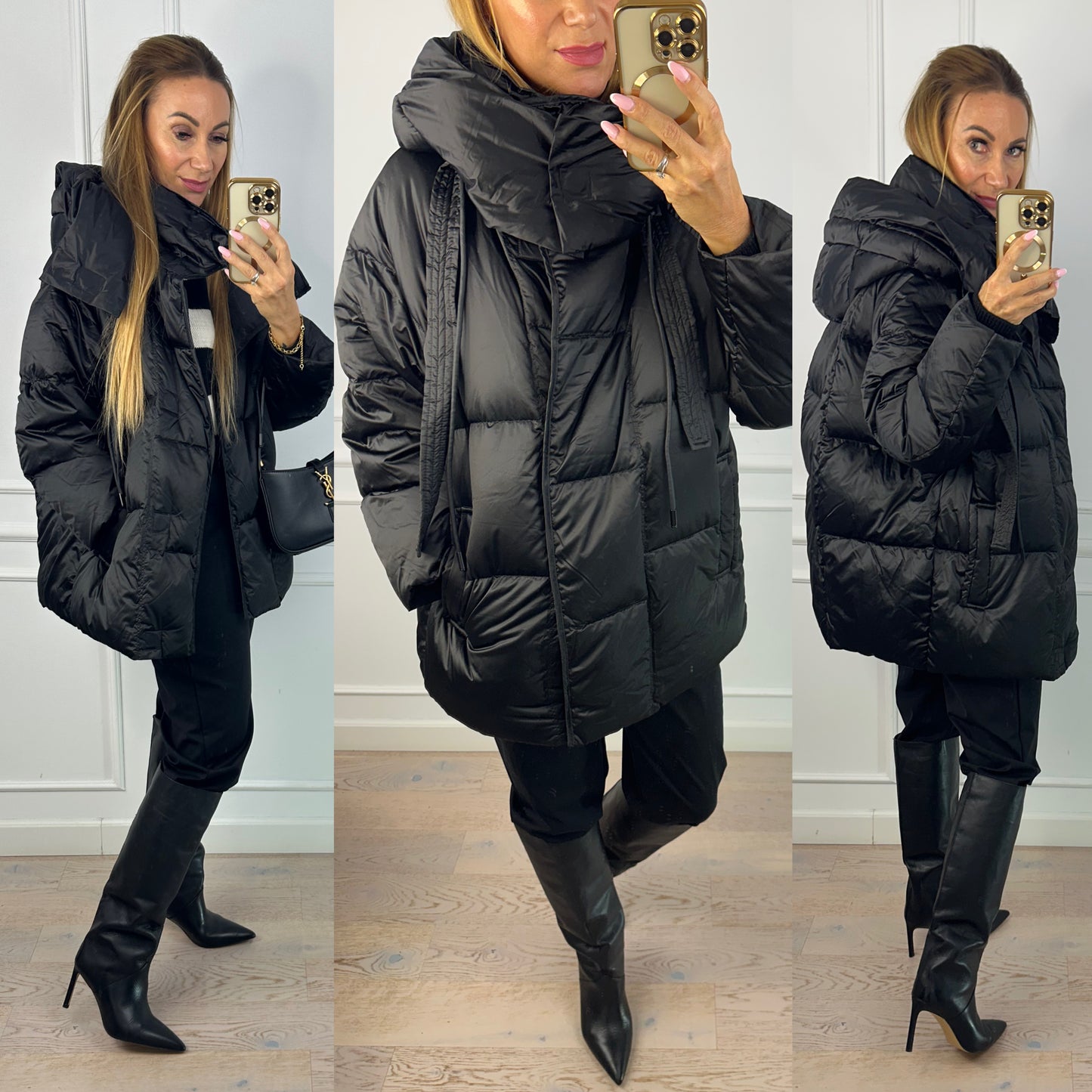 Puchowa kurtka LEONA / CZARNA