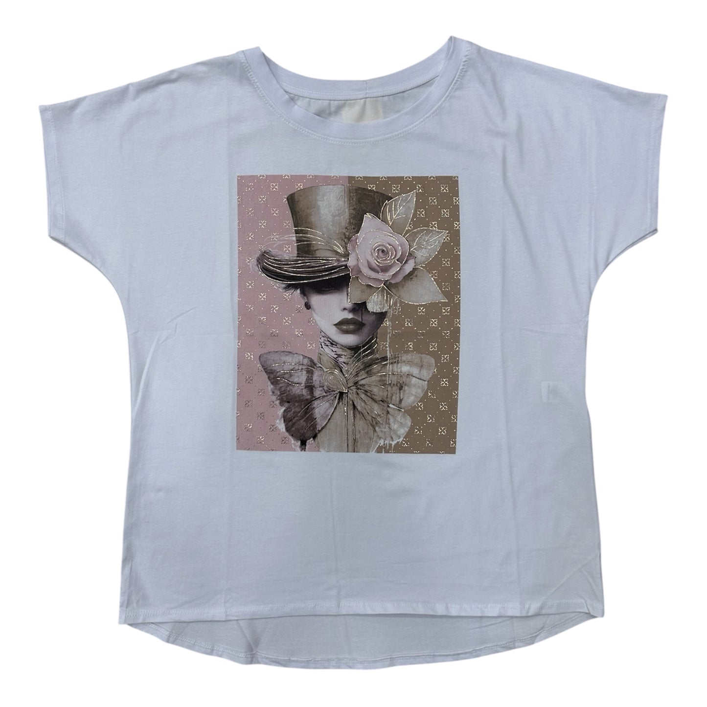Bawełniany T-shirt LIA 15 / BIAŁY