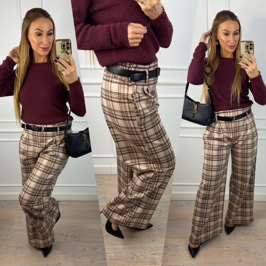 Zamszowe spodnie MANON / BEŻOWE