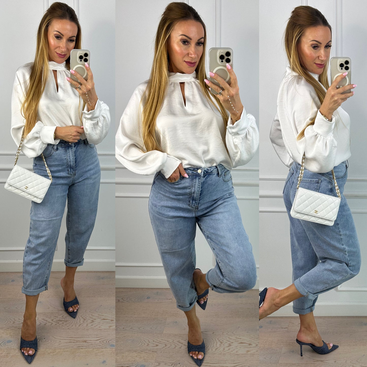 Bluzka z wiskozą MILLEA / KREMOWA