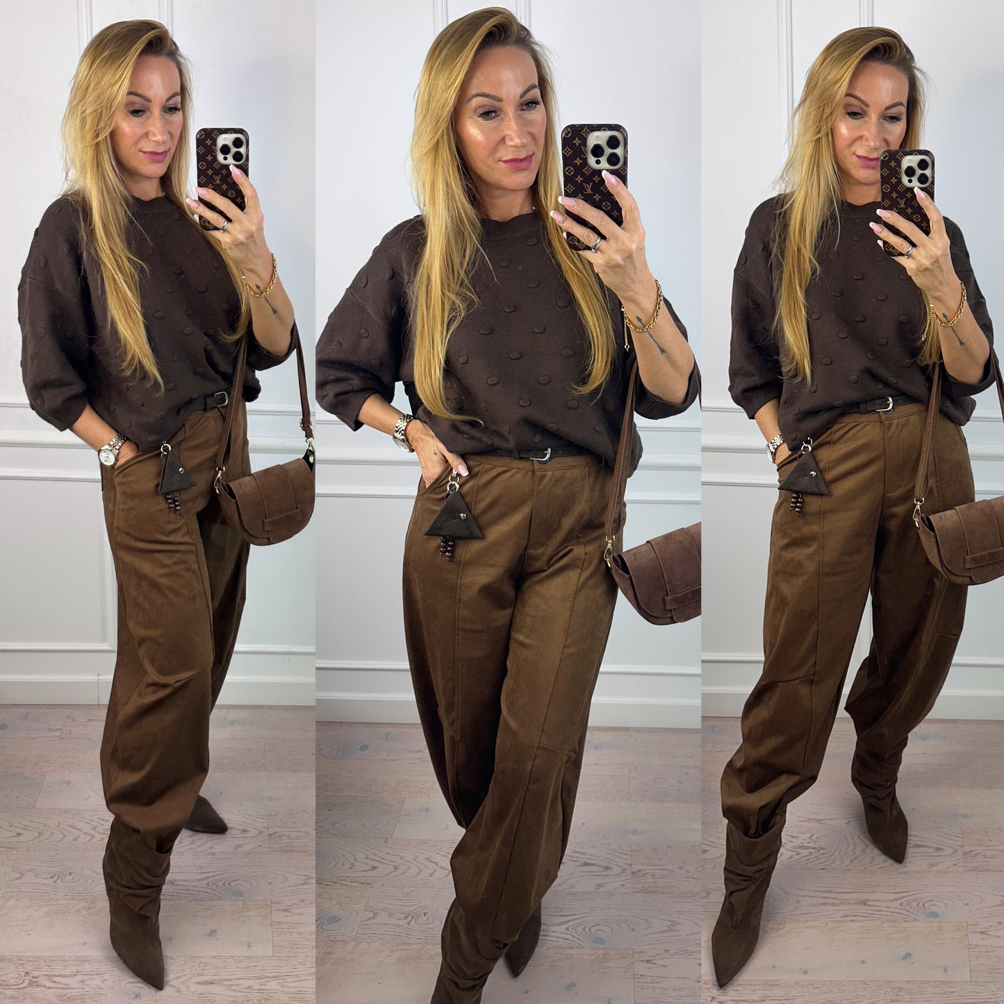 Sweter z wiskozą LORI / CZEKOLADOWY