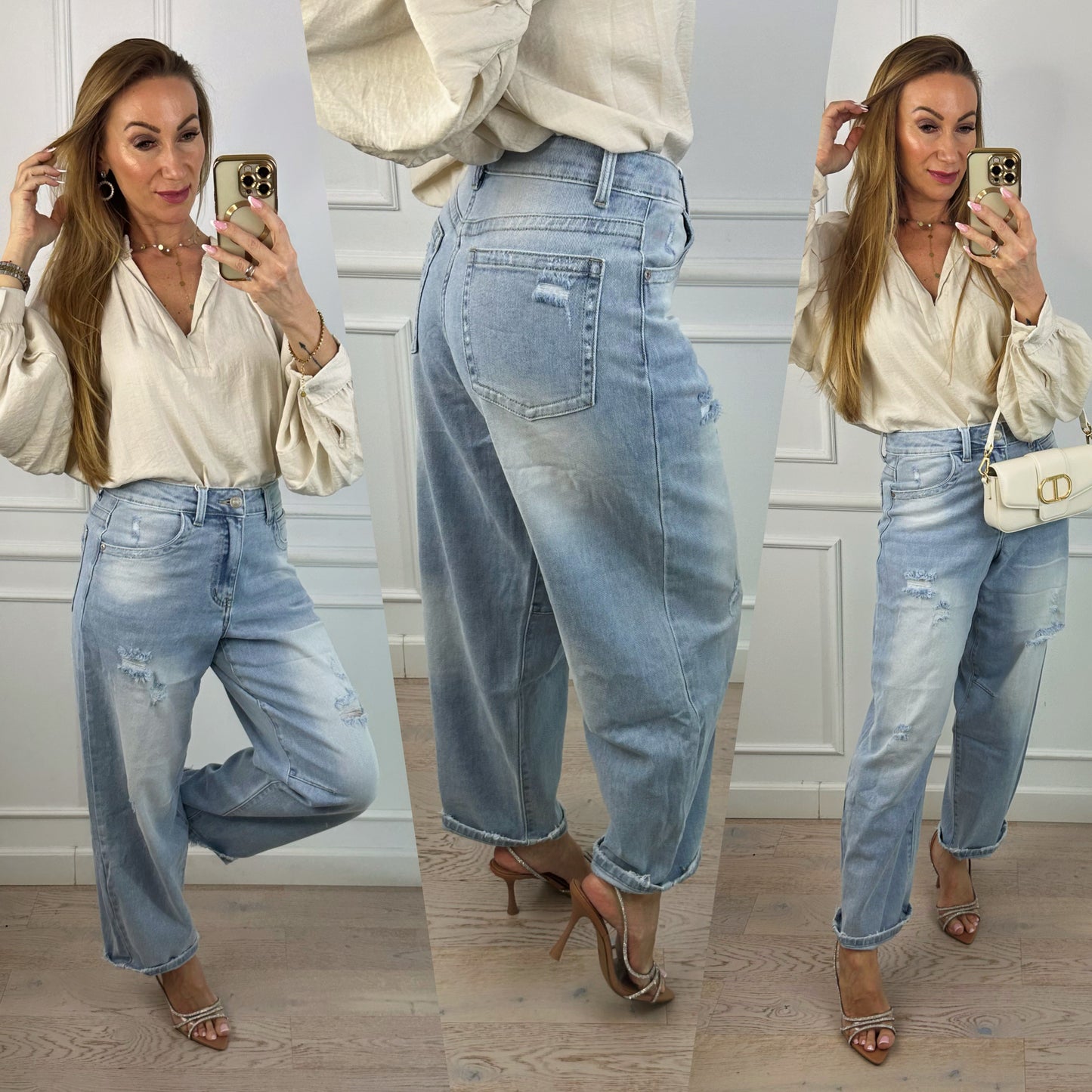 Spodnie jeansowe BAGGY RIO / JASNONIEBIESKIE