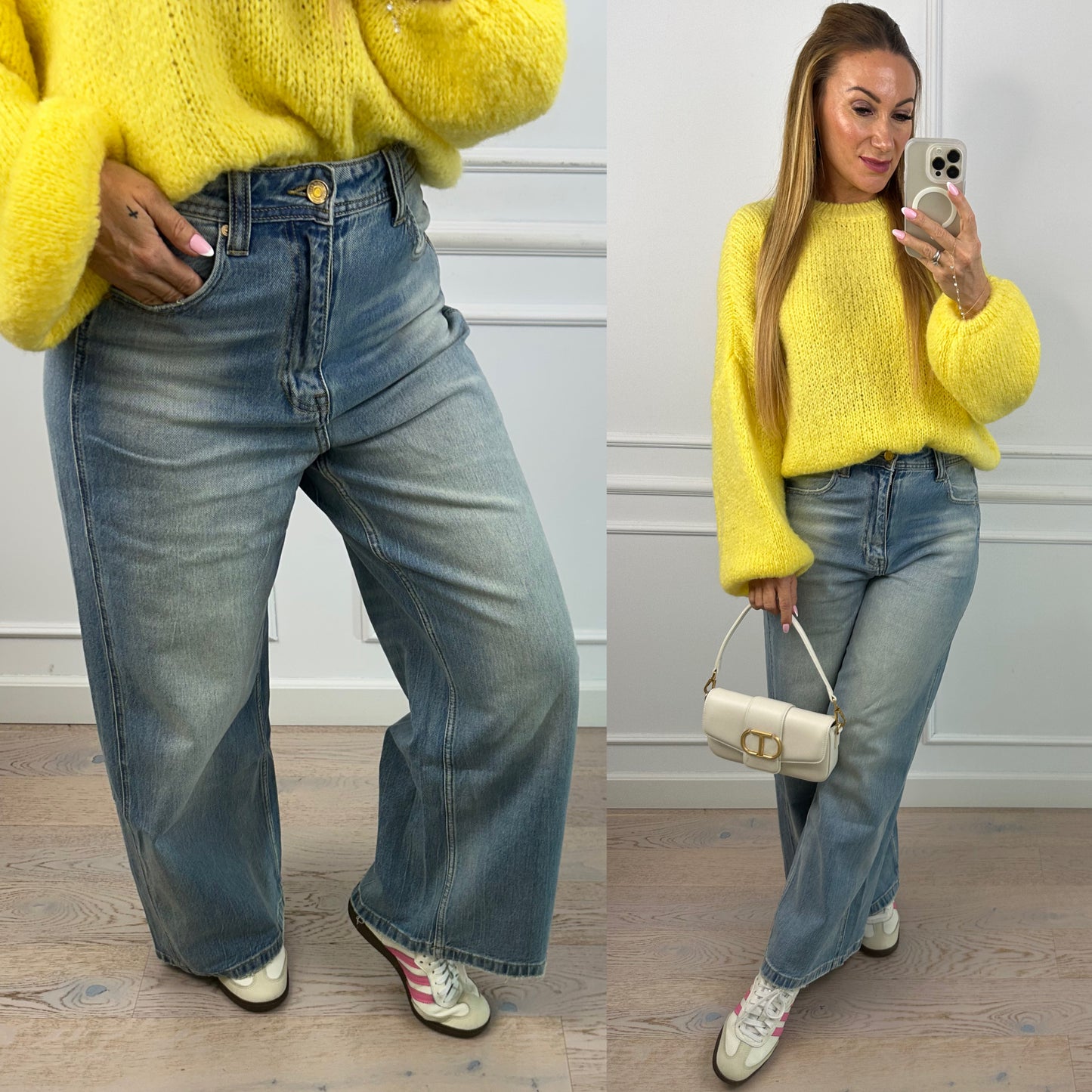 Spodnie WIDE LEG BOBBY / DIRTY BLUE