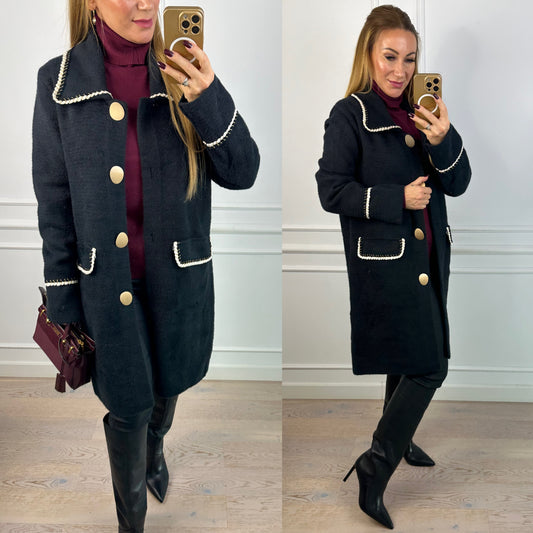 Sweter - Alpaka z wiskozą GILDA / CZARNY