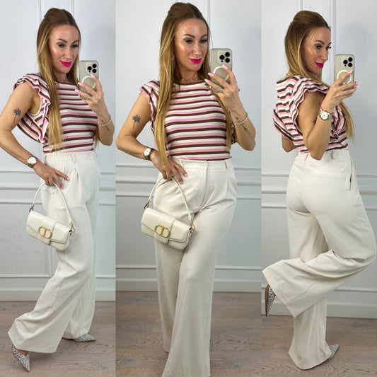 Bluzka z wiskozy TRINE / RÓŻOWA