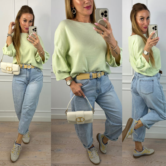 Sweter KEILY / PISTACJOWY