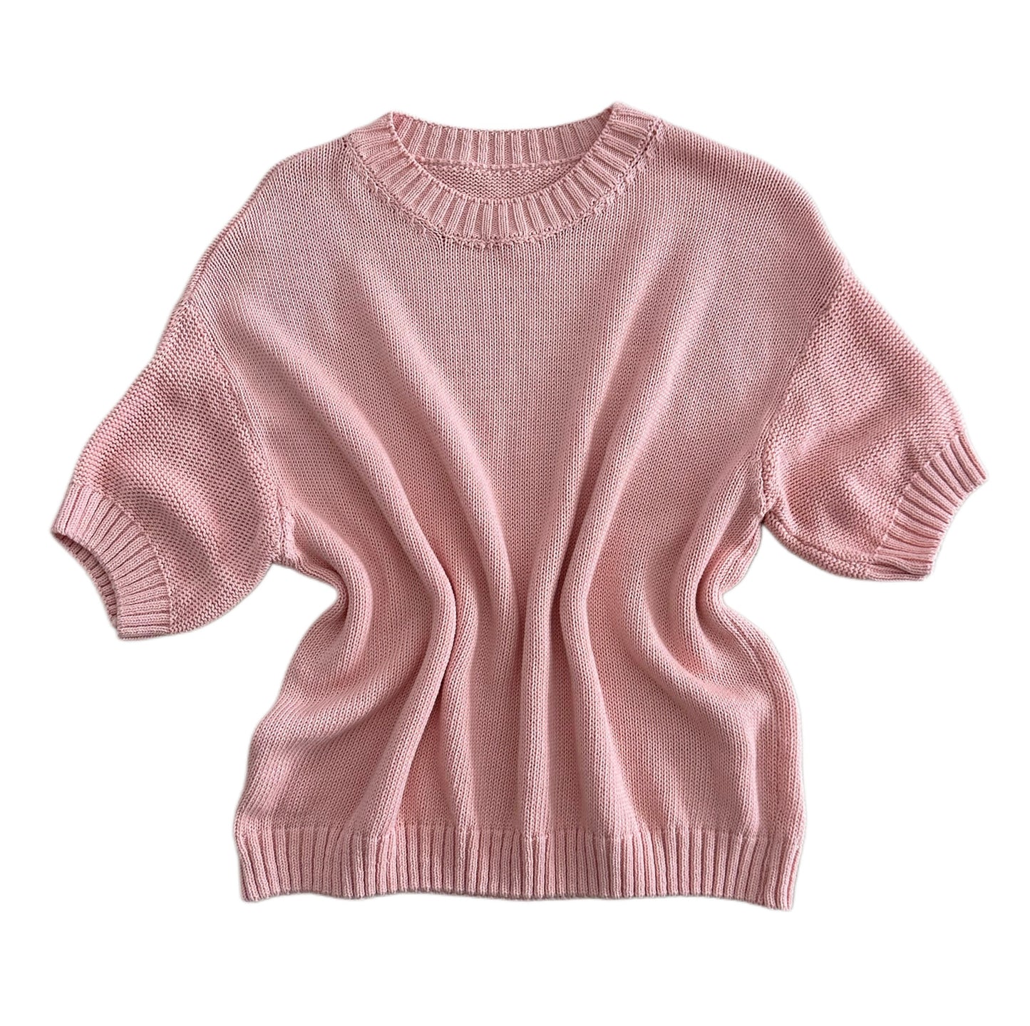 Bawełniany sweter HUTTON / BRZOSKWINIOWY