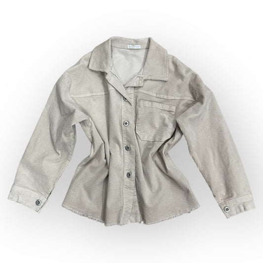 Kurtka sztruksowa o kroju koszuli FURIA / JASNY BEŻ