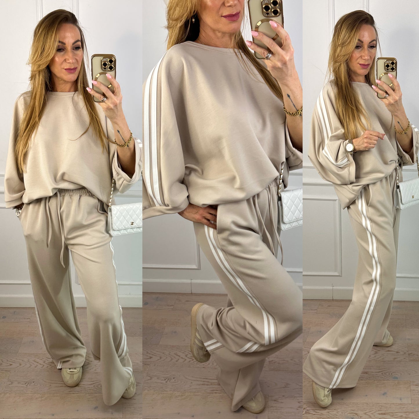 Komplet sportowy ANGELO / BEŻOWY