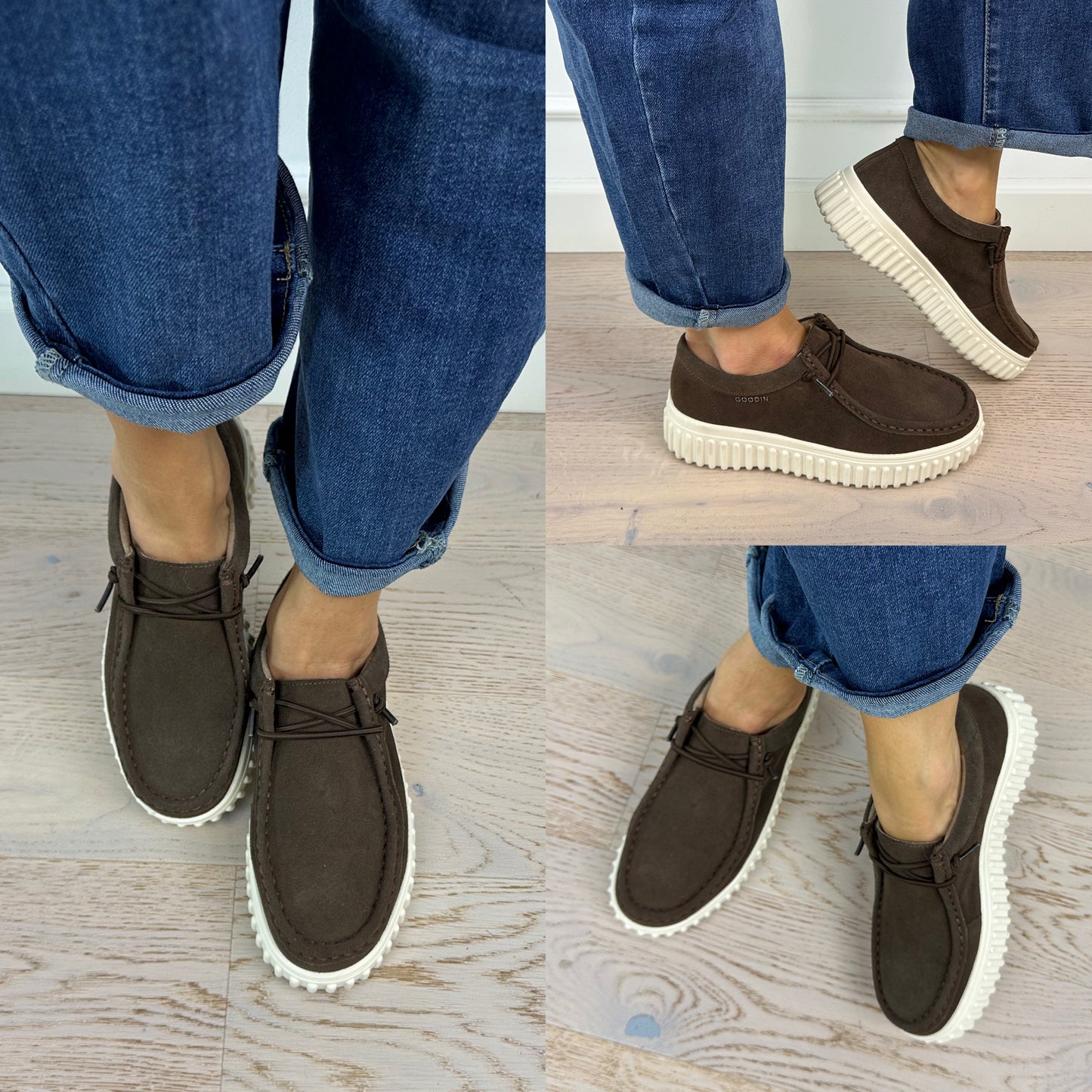 Skórzane buty SUVI / CZEKOLADOWE