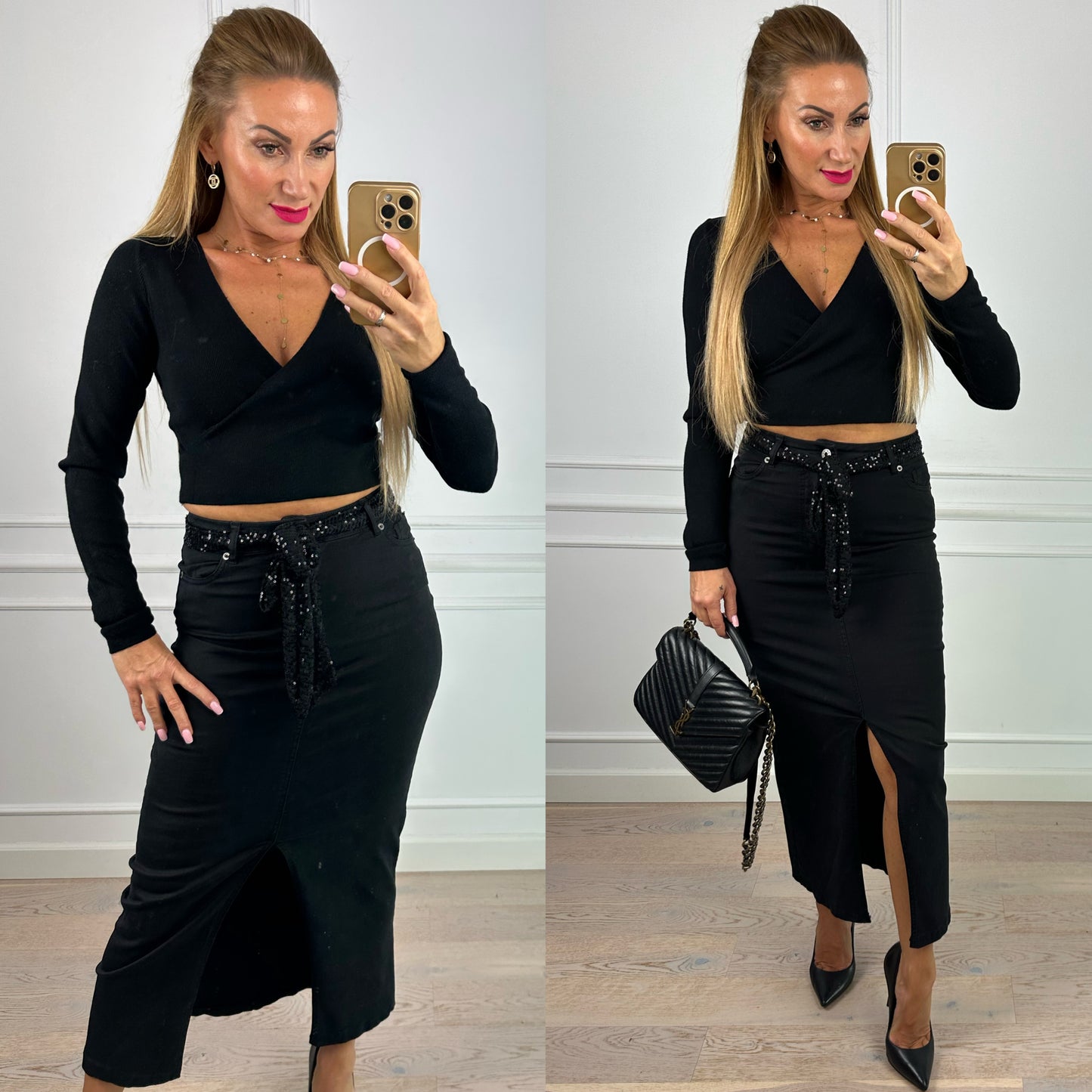 Spódnica z bawełny COSY / BLACK