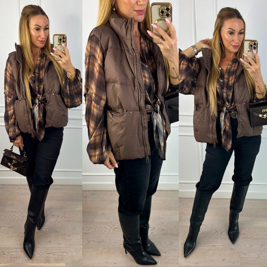 Kamizelka puchowa VIELI / BRĄZOWA