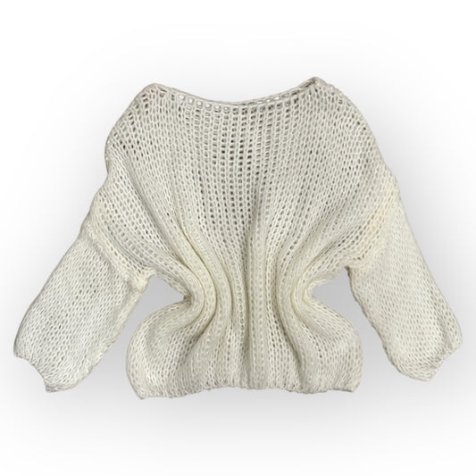 Ażurowy sweter NORTE / ŚMIETANKOWY