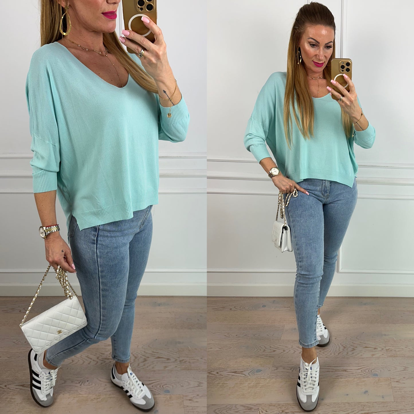 Bluzka RUSTY / TURKUSOWY