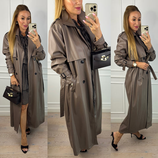 Trencz z eko skóry LUCAN / FANGO