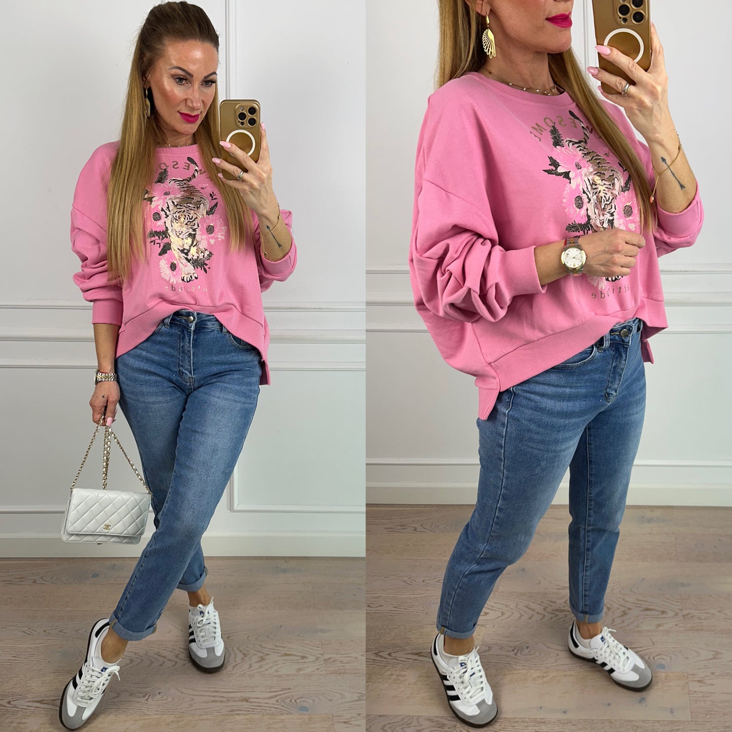 Bawełniana bluza AWESOME / PINK