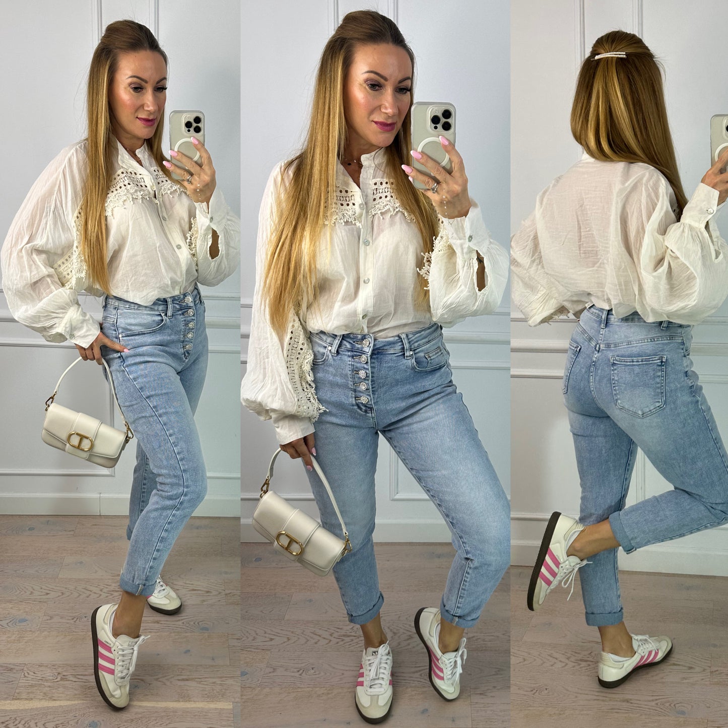 Spodnie jeansowe MOM FIT DAKSHA / NIEBIESKIE