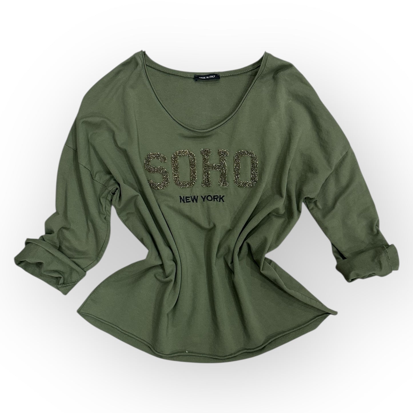 Bawełniana bluzka SOHO / OLIWKOWA