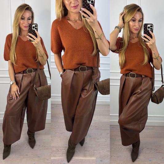 Sweter z alpaką JOAN / MIEDZIANY