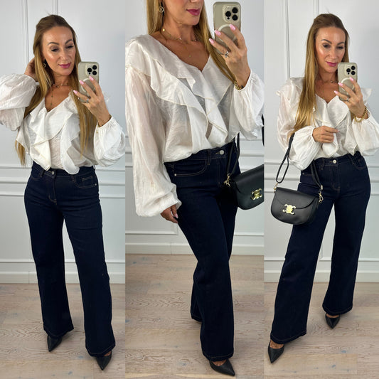 Bluzka z bawełny FARSIA / KREMOWA