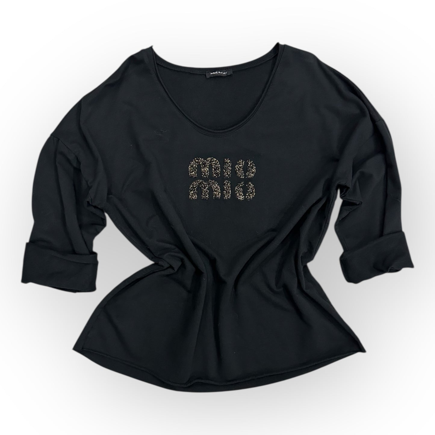 Bawełniana bluzka MIO MIO / CZARNA