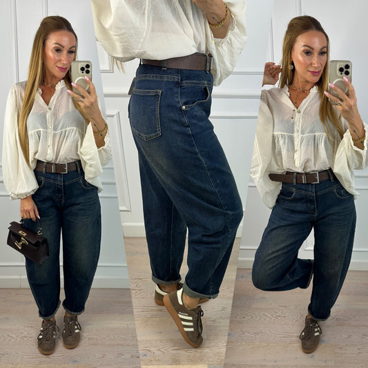 Spodnie BANANE FIT JEANS NEO / GRANATOWE