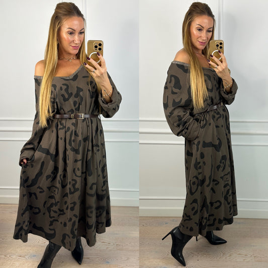 Sukienka z bawełny DANISA / CZEKOLADOWA