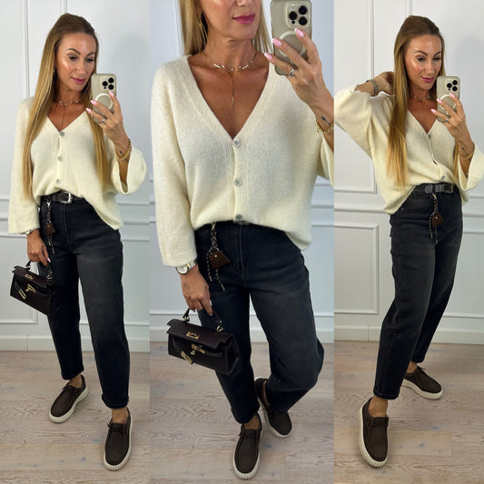 Sweter z alpaką KARRE / KREMOWY