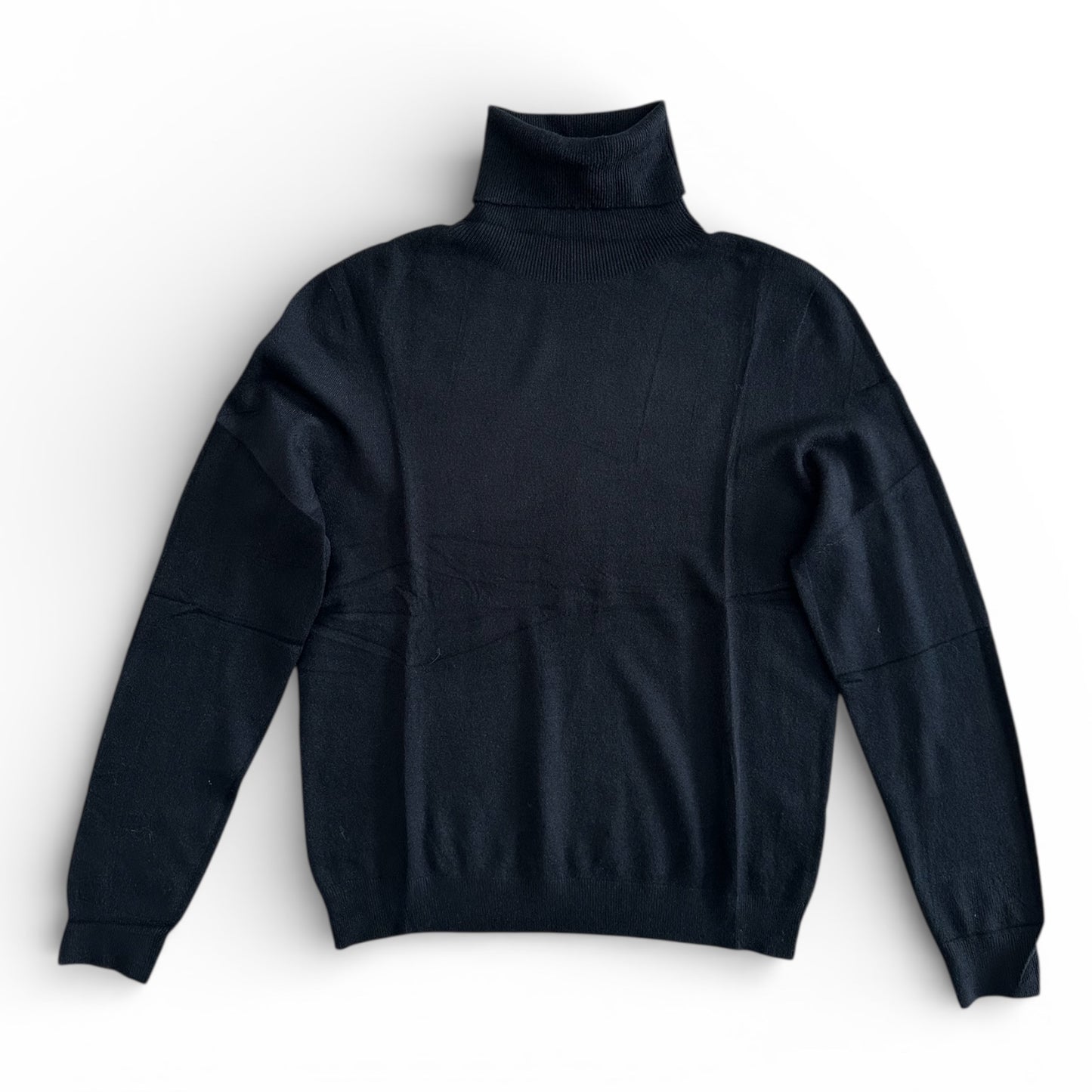 Golf z angorą i wełną MIST / CZARNY