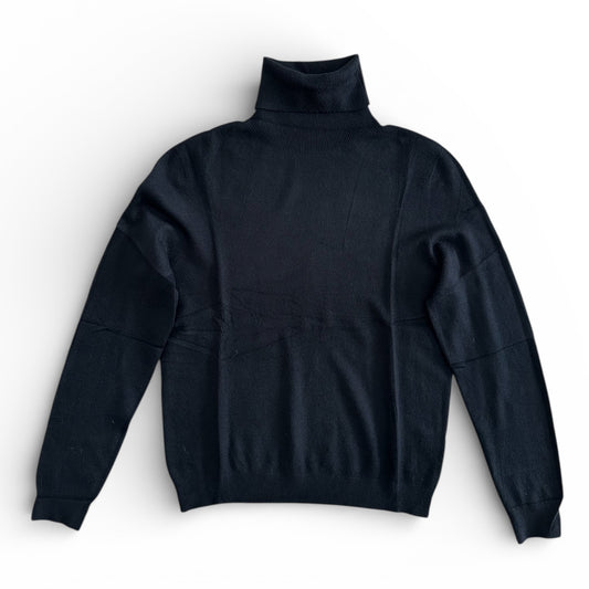 Golf z angorą i wełną MIST / CZARNY