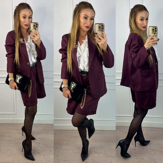 Zamszowa marynarka PAOLA / BORDOWA