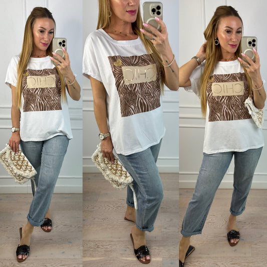 T-shirt HELIO CHIC / BIAŁY