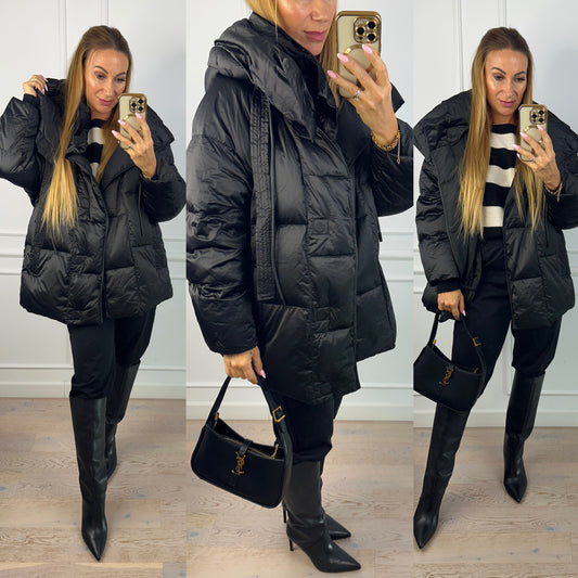 Puchowa kurtka LEONA / CZARNA