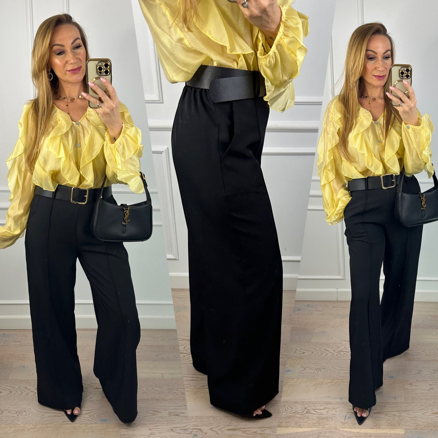 Spodnie WIDE LEG ZENITH / CZARNE